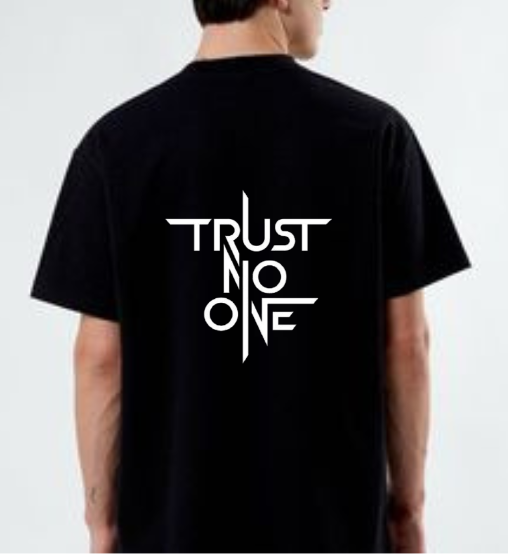 Trust No One Unisex Oversized T-Shirt Drop Shoulder