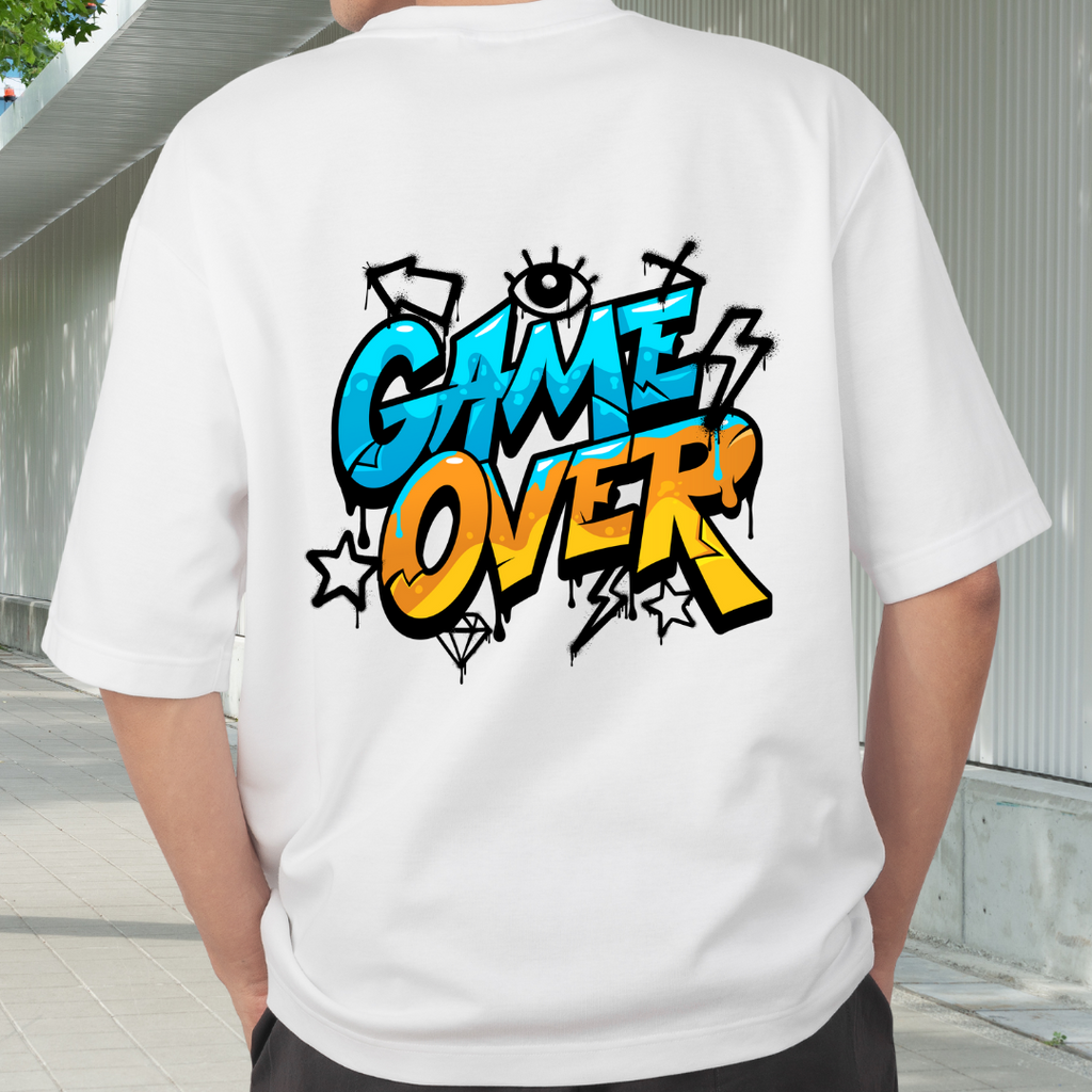 Game Over Oversized T-Shirt Drop Shoulder