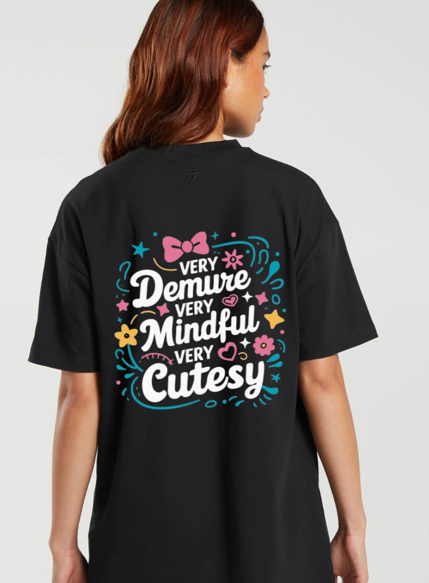 Demure Oversized T-Shirt Drop Shoulder