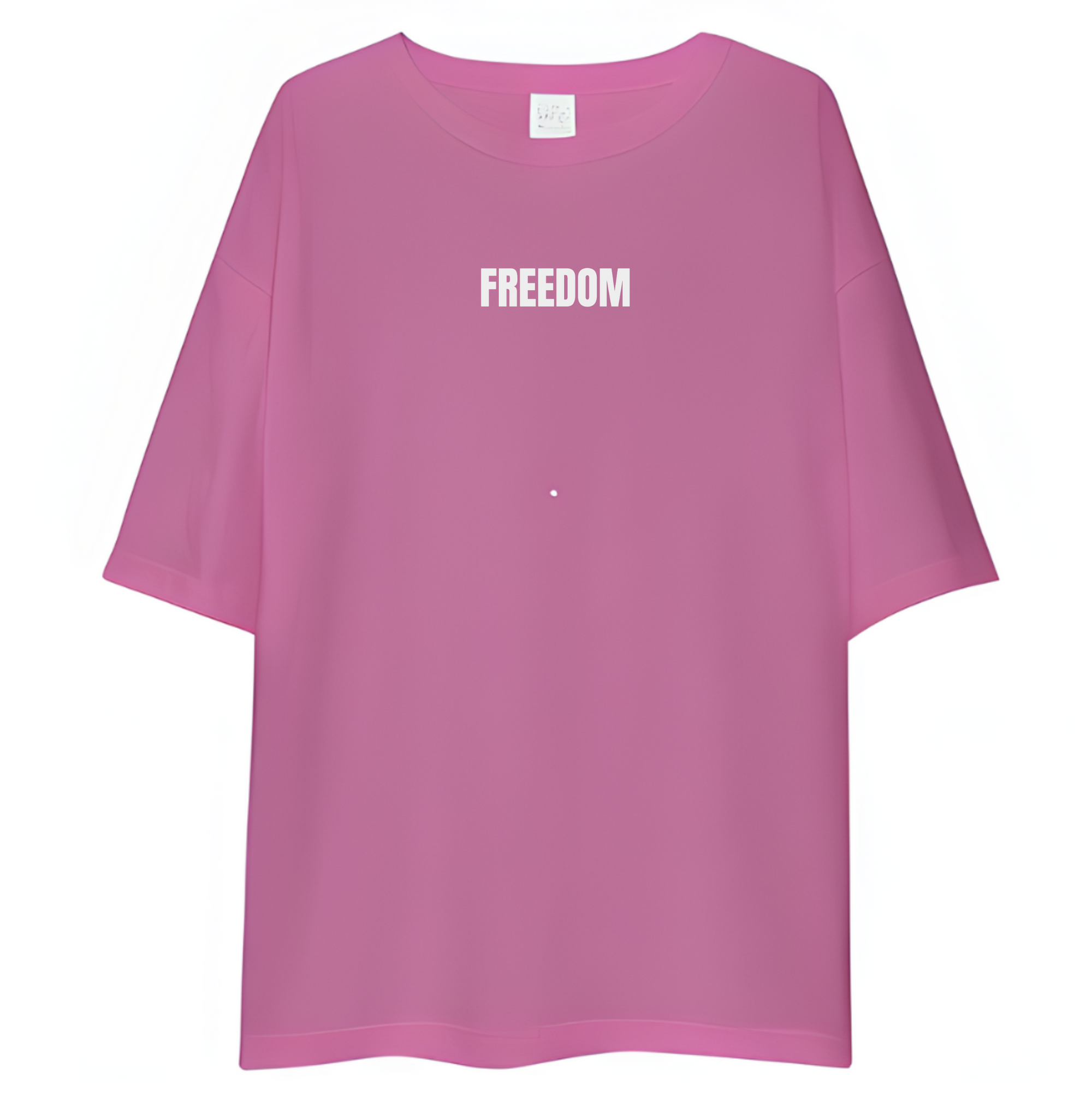 Light Purple t-shirt with 'FREEDOM' text on a white background