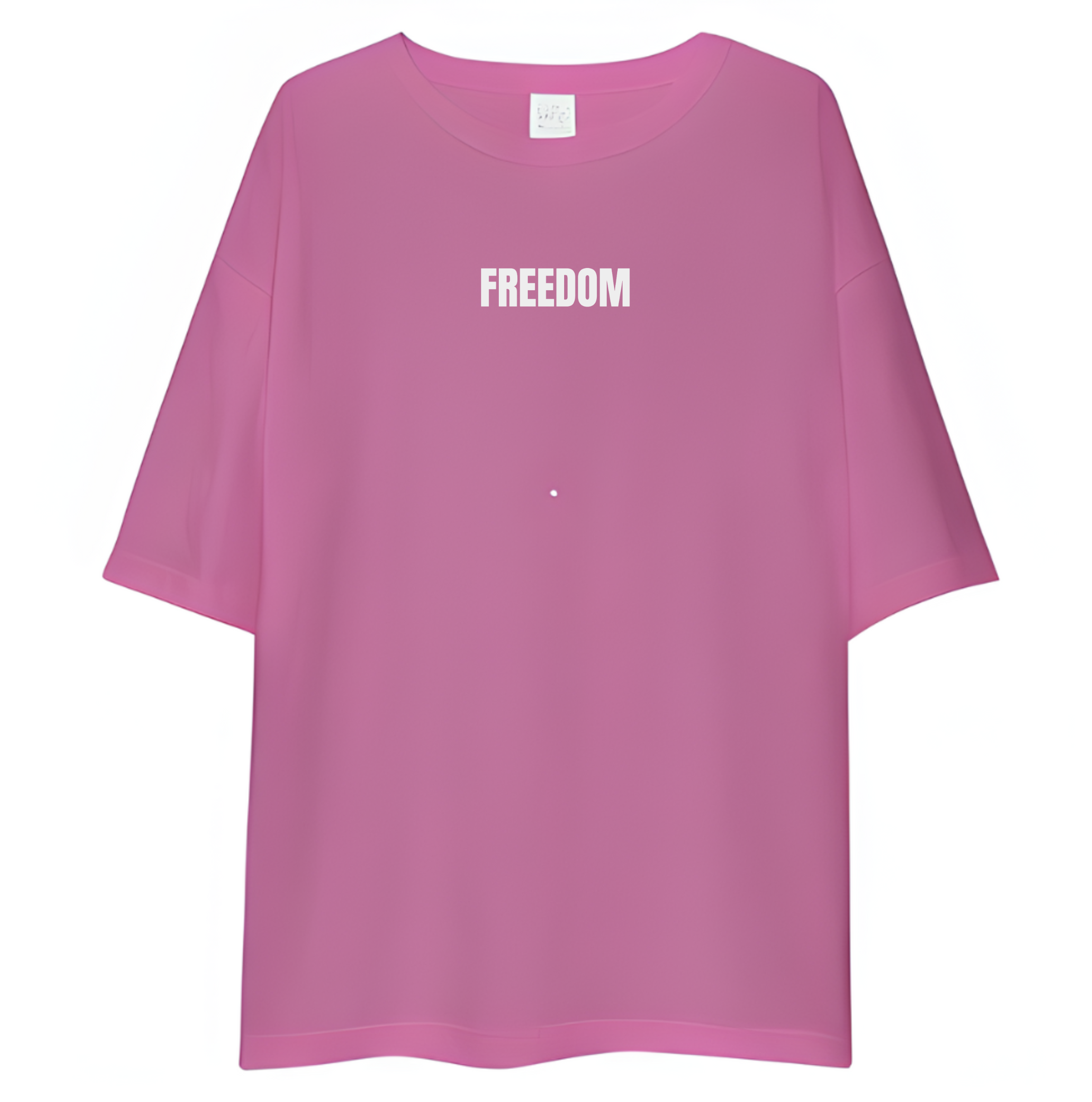 Light Purple t-shirt with 'FREEDOM' text on a white background