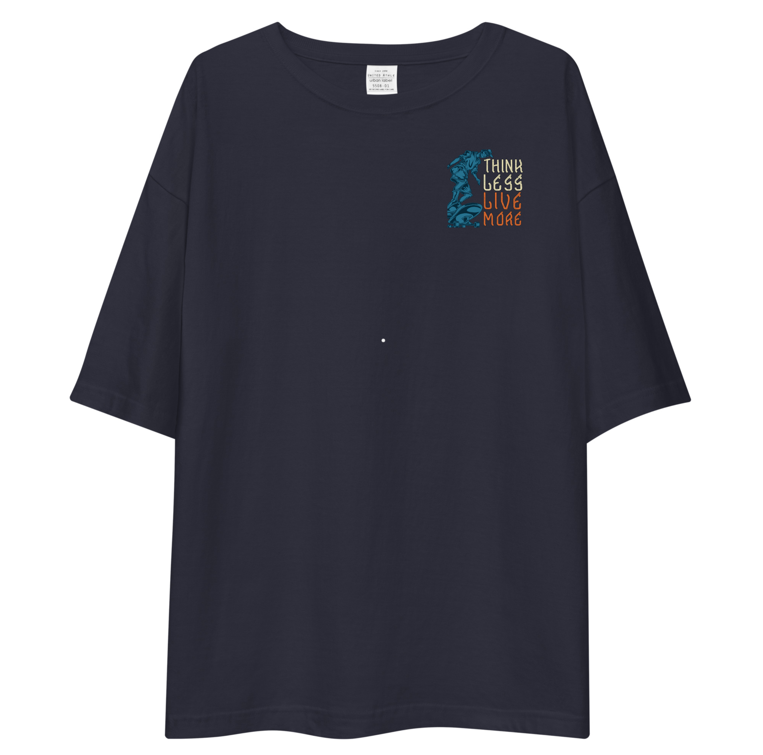 Think Less Live More Oversized T-Shirt Drop Shoulder