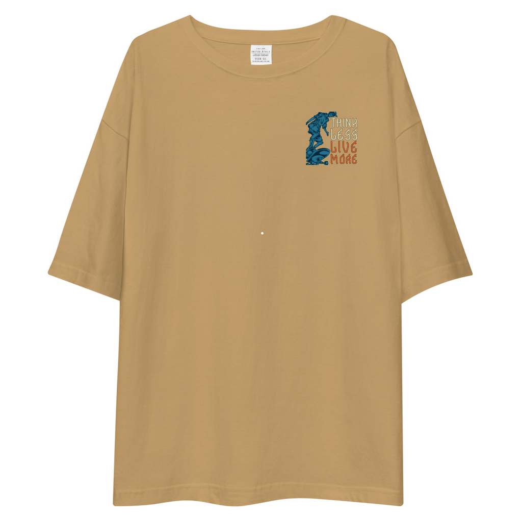 Think Less Live More Oversized T-Shirt Drop Shoulder