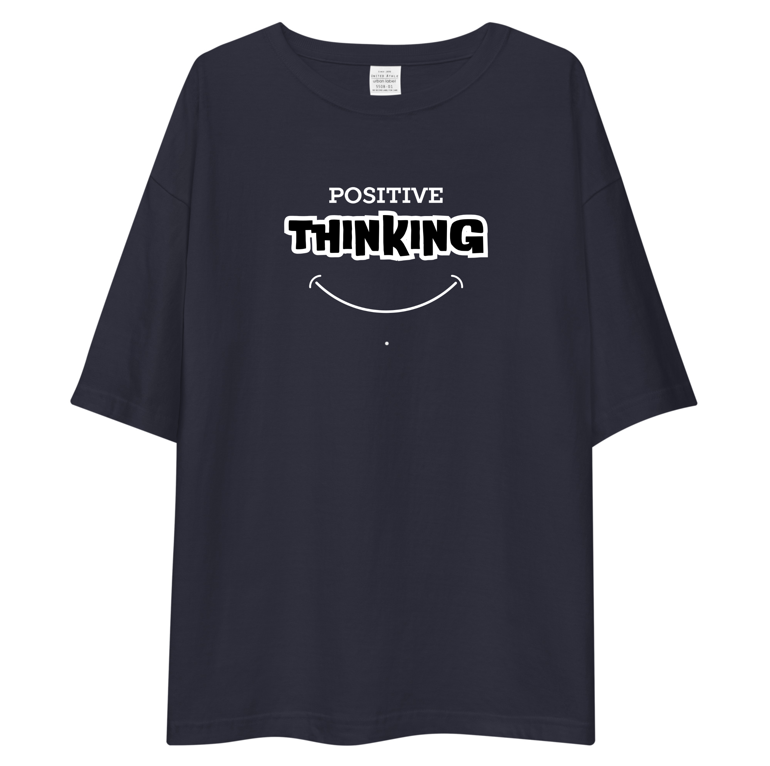 Stay Positive Oversized T-Shirt Drop Shoulder
