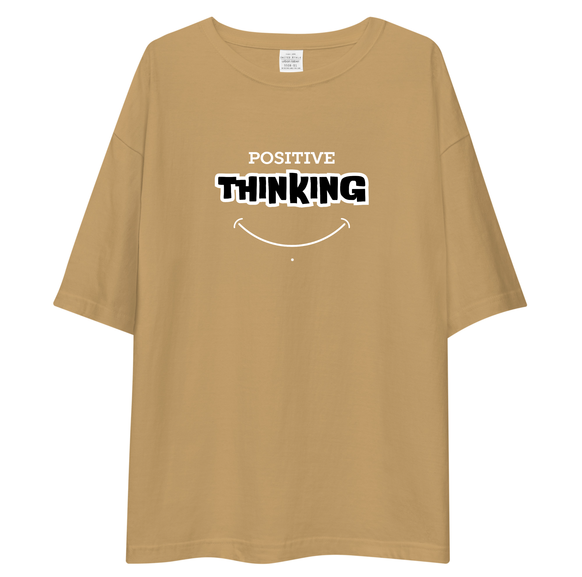 Stay Positive Oversized T-Shirt Drop Shoulder