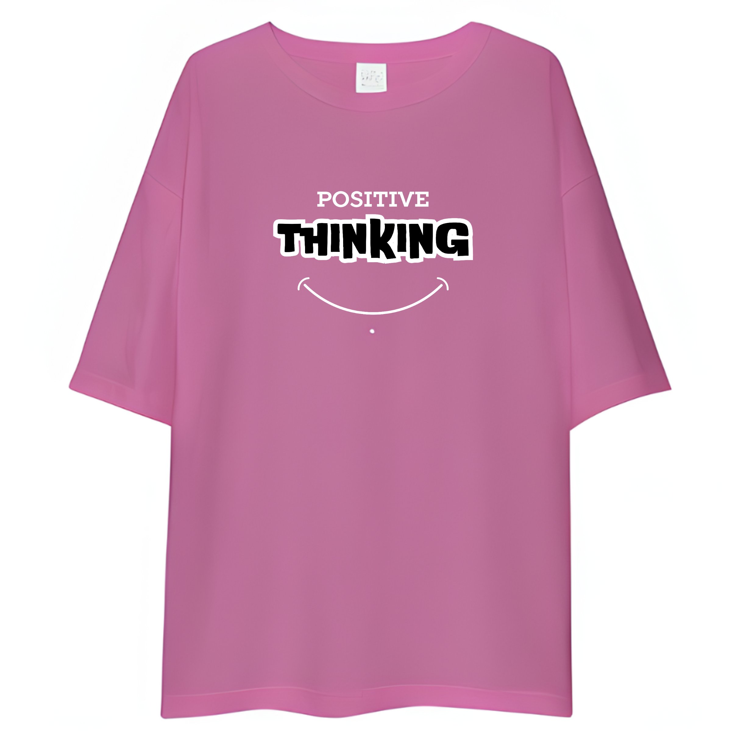 Stay Positive Oversized T-Shirt Drop Shoulder