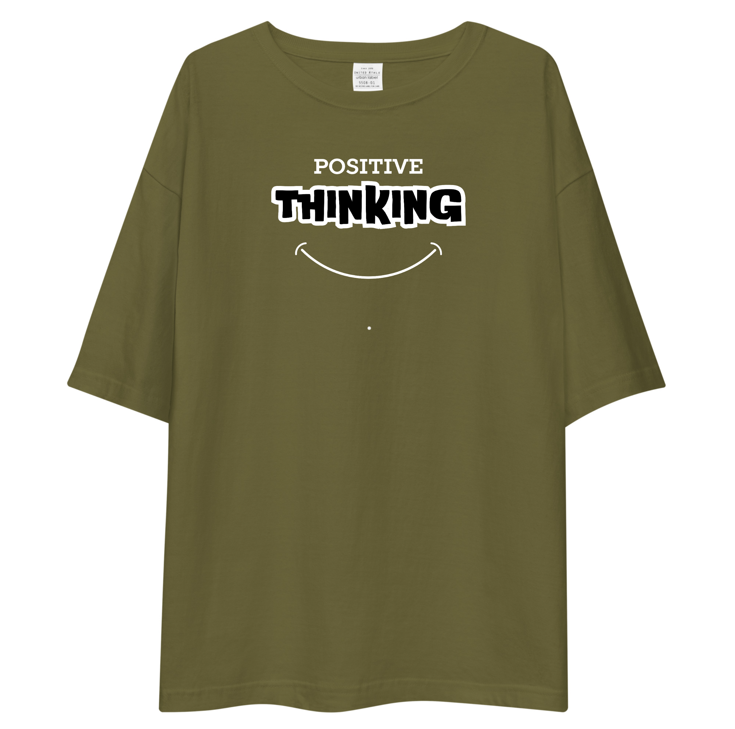 Stay Positive Oversized T-Shirt Drop Shoulder