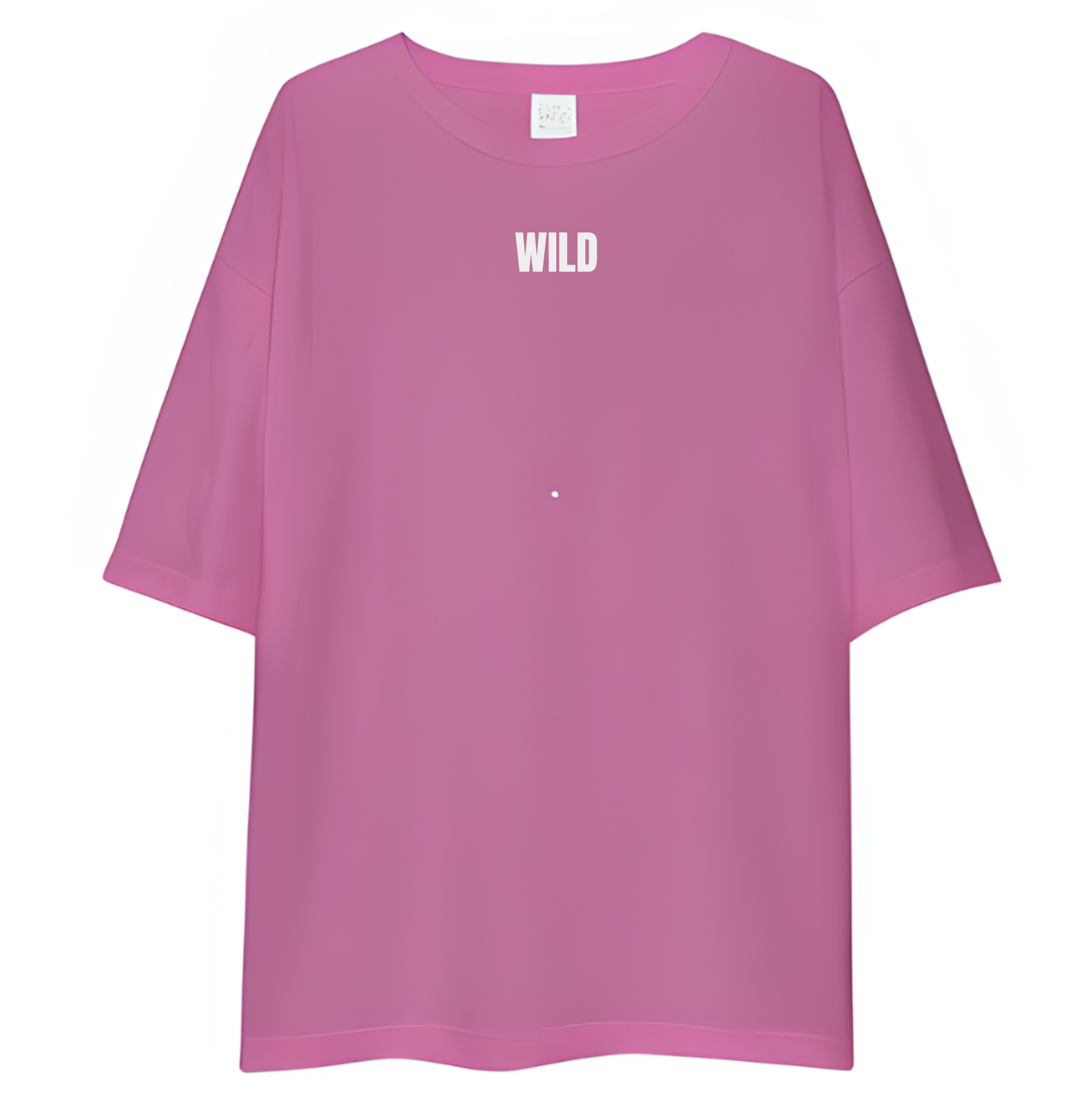Light Purple t-shirt with 'WILD' text on a white background