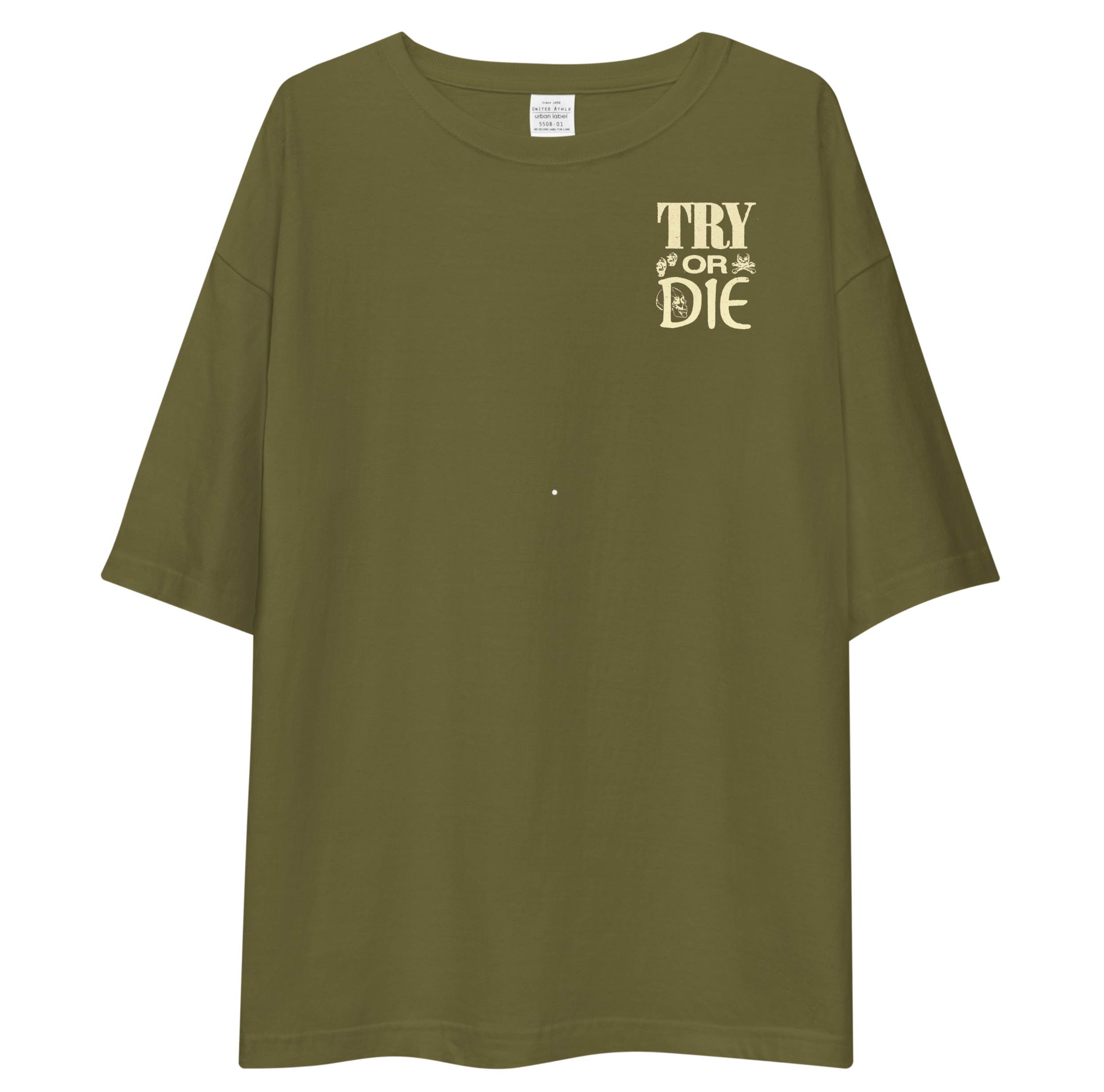 Try Or Die Unisex Oversized T-Shirt Drop Shoulder