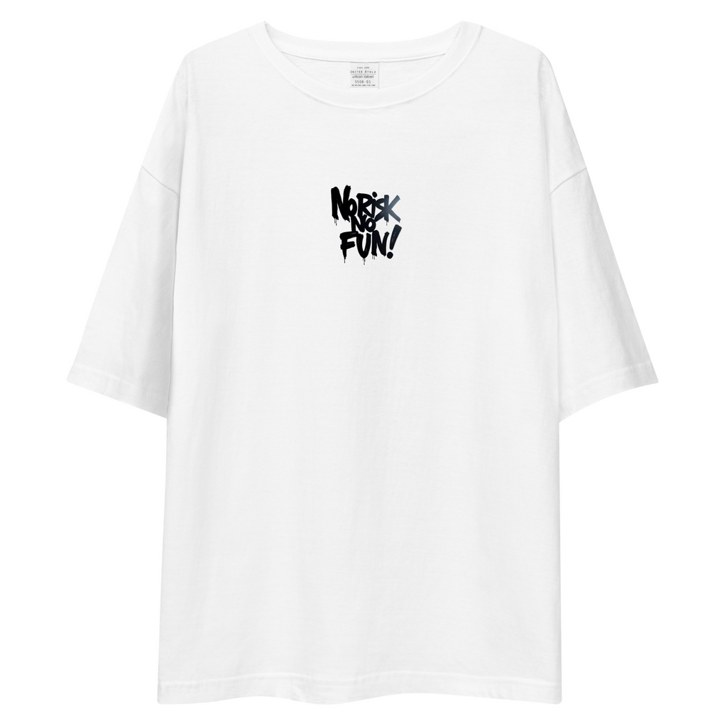 No Risk No Fun Unisex Oversized T-Shirt Drop Shoulder