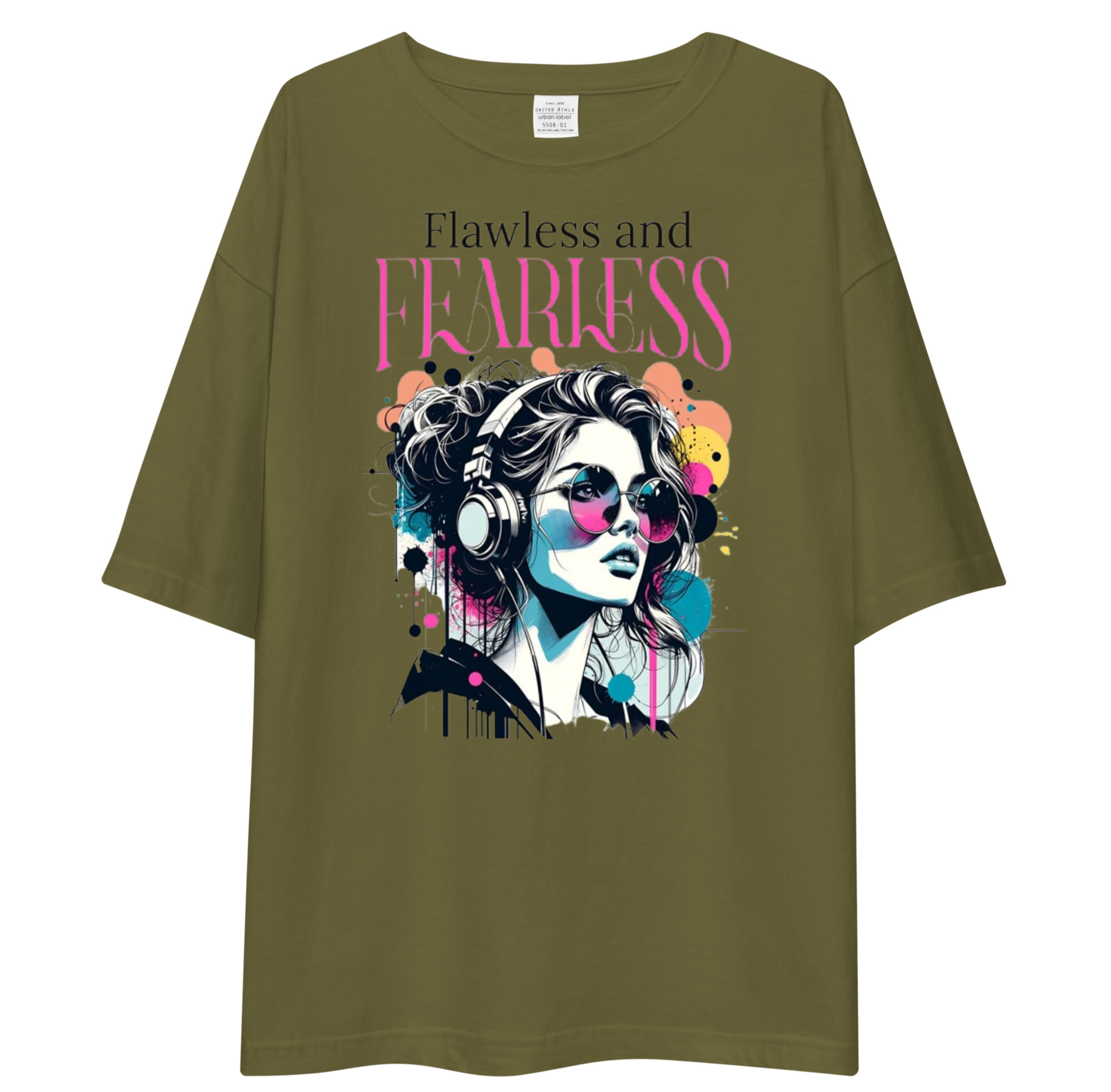 Flawless and Fearless Oversized T-Shirt Drop Shoulder