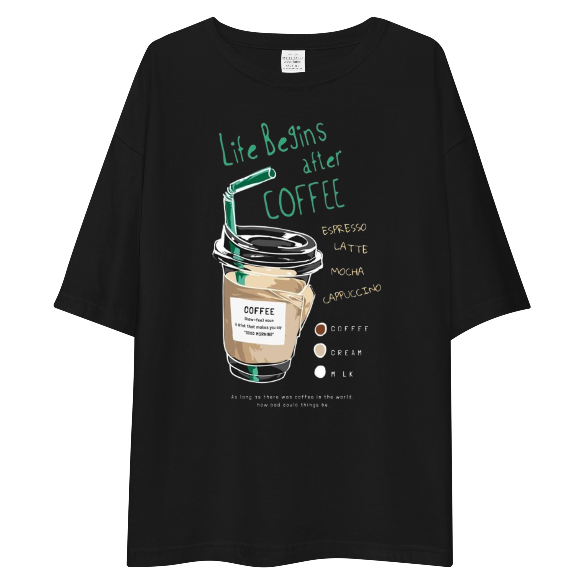 Life After Coffee Oversized T-Shirt Drop Shoulder
