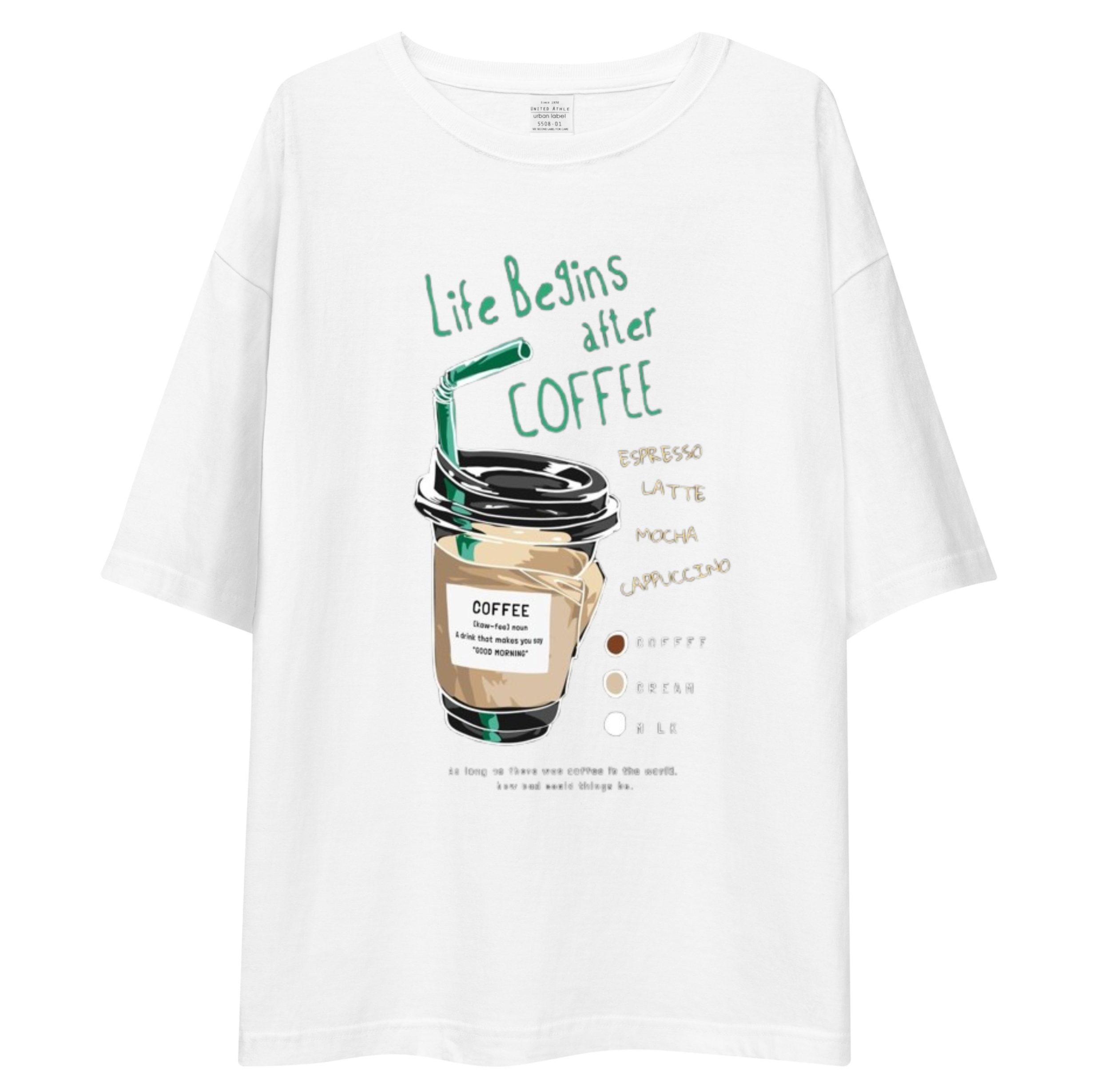 Life After Coffee Oversized T-Shirt Drop Shoulder
