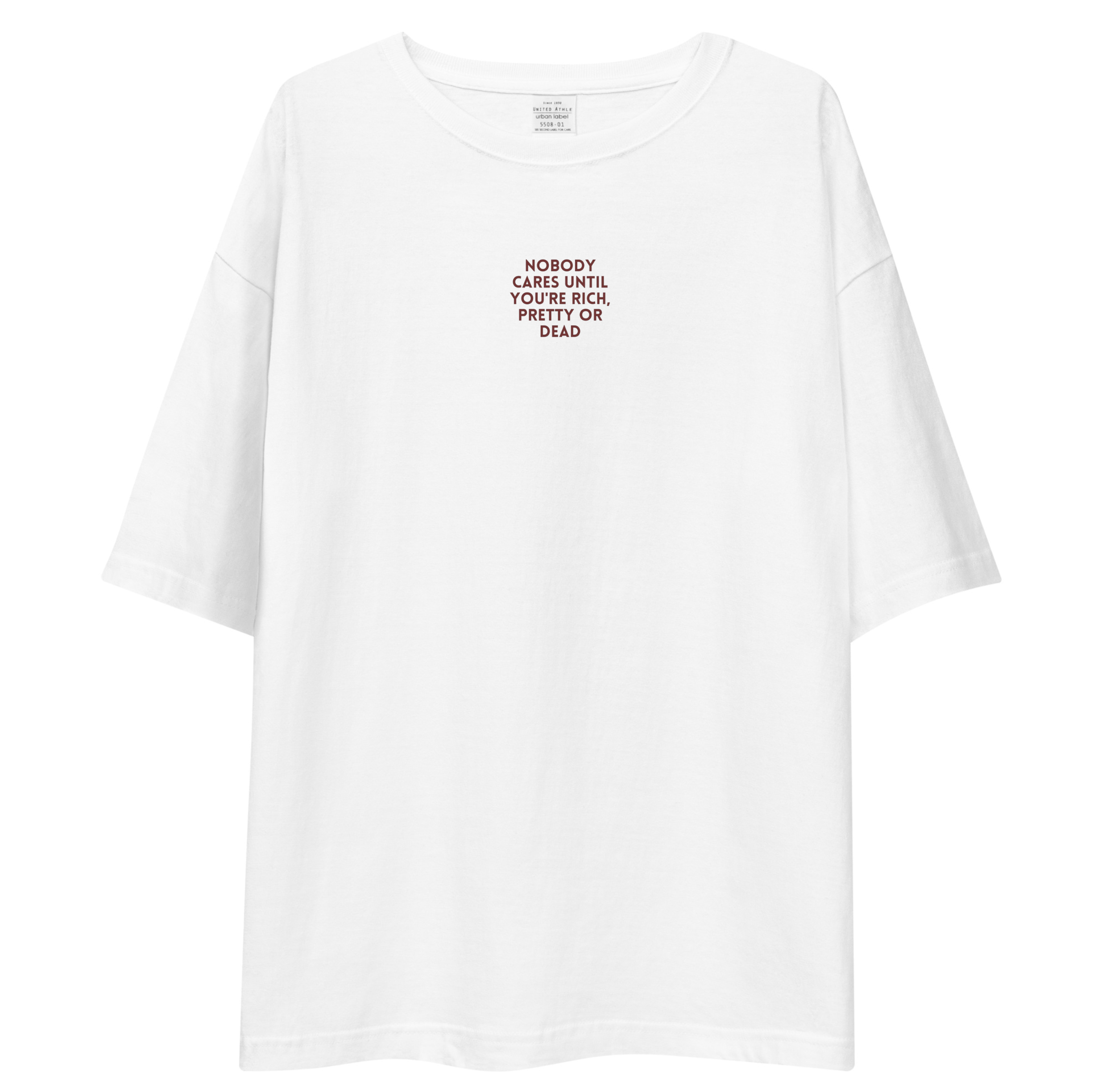 Nobody Cares Unisex Oversized T-Shirt Drop Shoulder