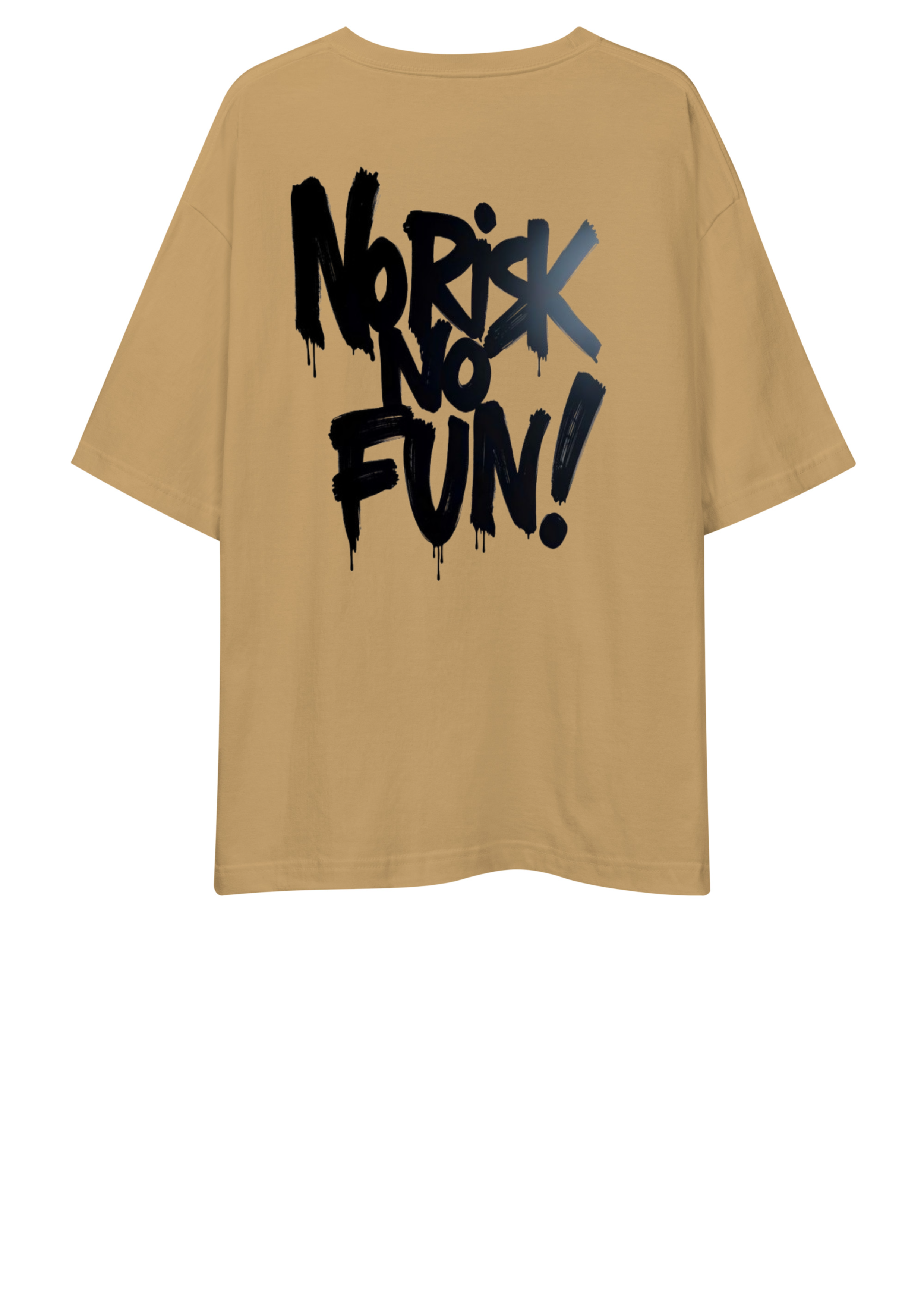 No Risk No Fun Unisex Oversized T-Shirt Drop Shoulder