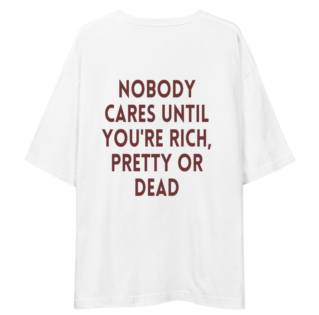 Nobody Cares Unisex Oversized T-Shirt Drop Shoulder