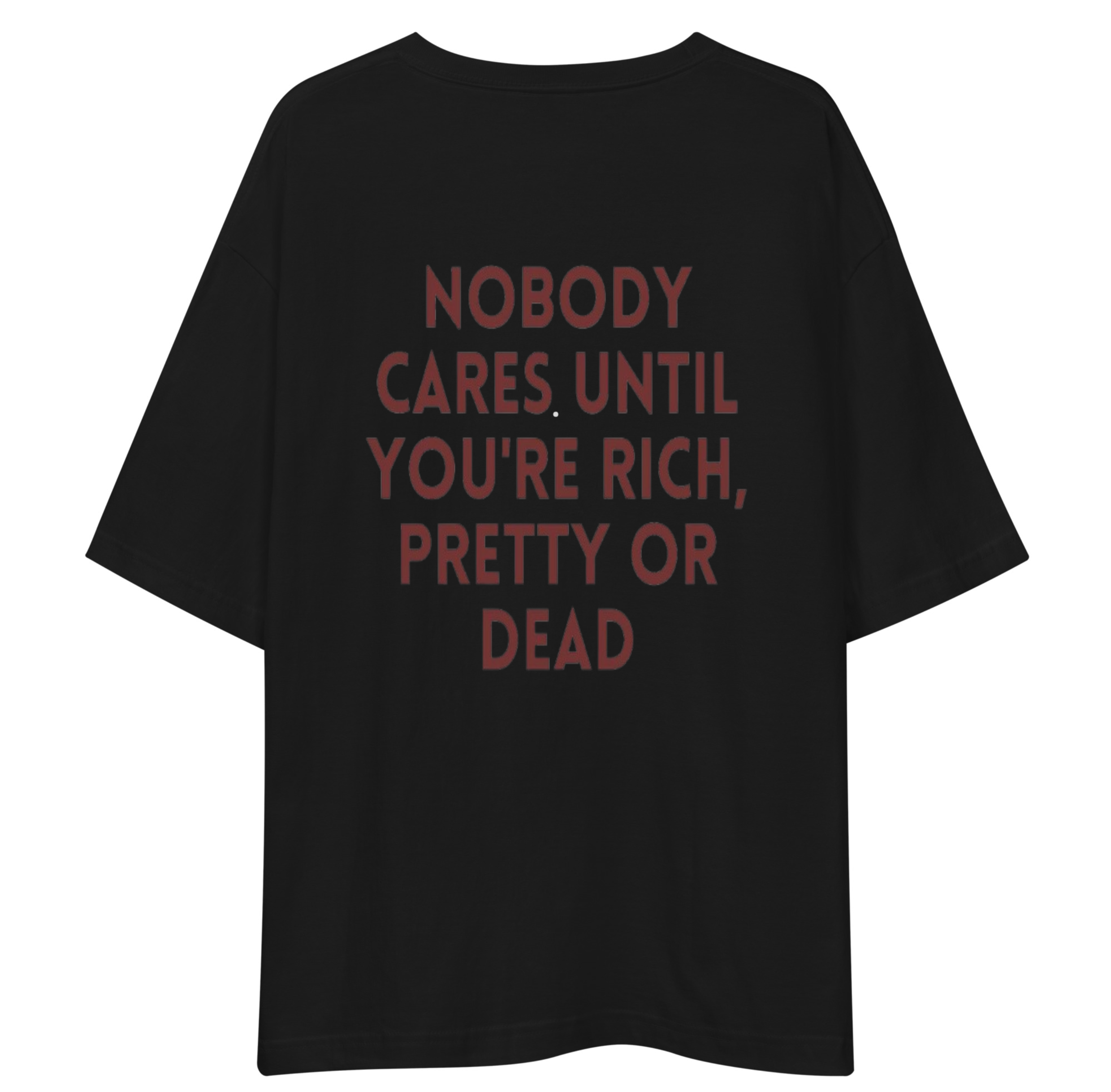 Nobody Cares Unisex Oversized T-Shirt Drop Shoulder