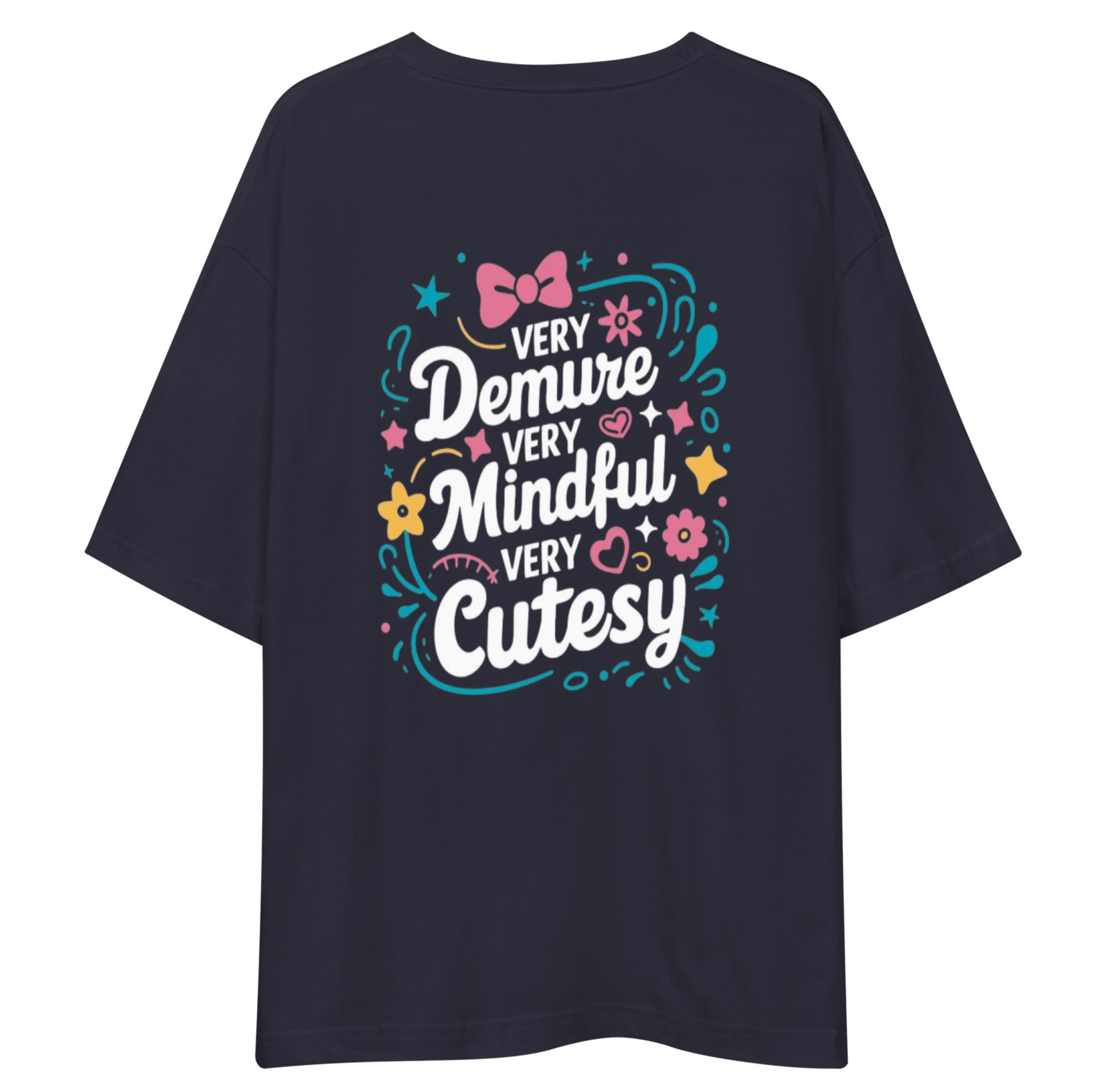 Demure Oversized T-Shirt Drop Shoulder