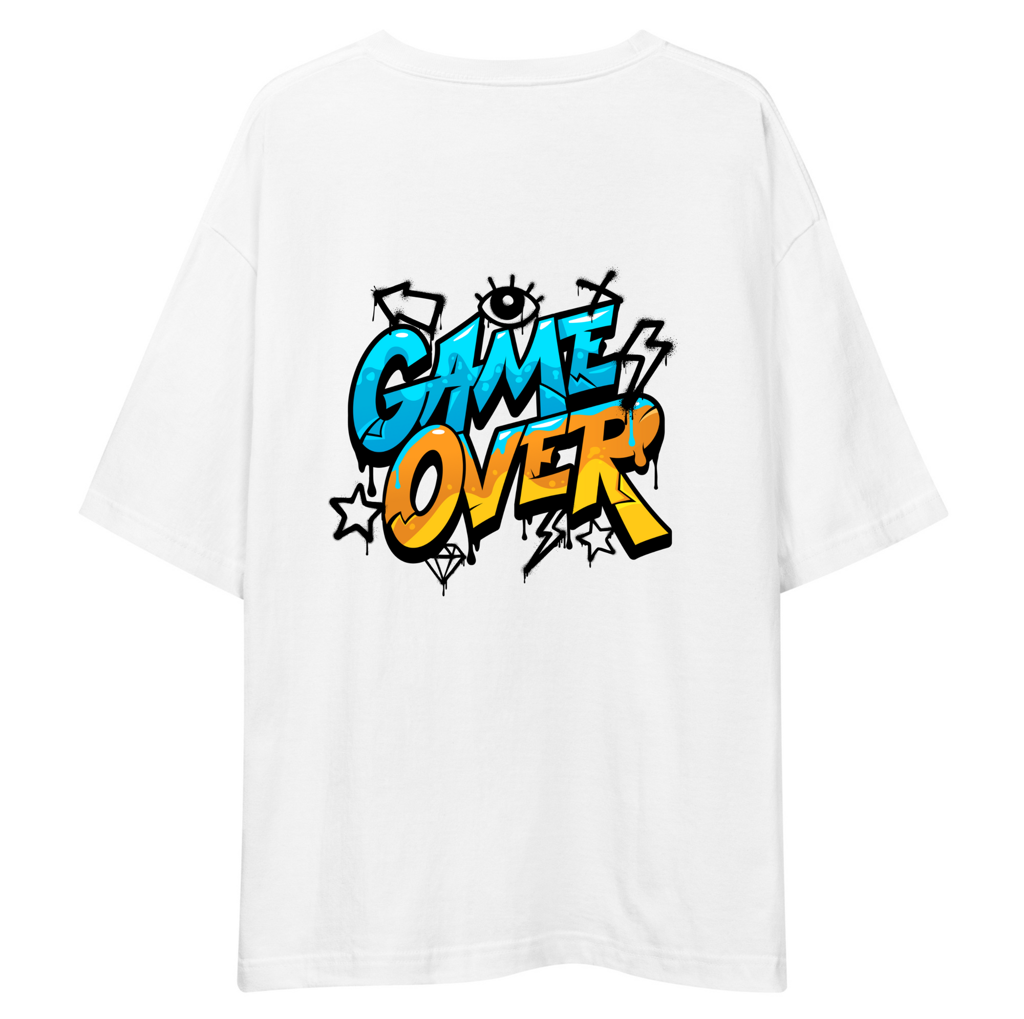 Game Over Oversized T-Shirt Drop Shoulder