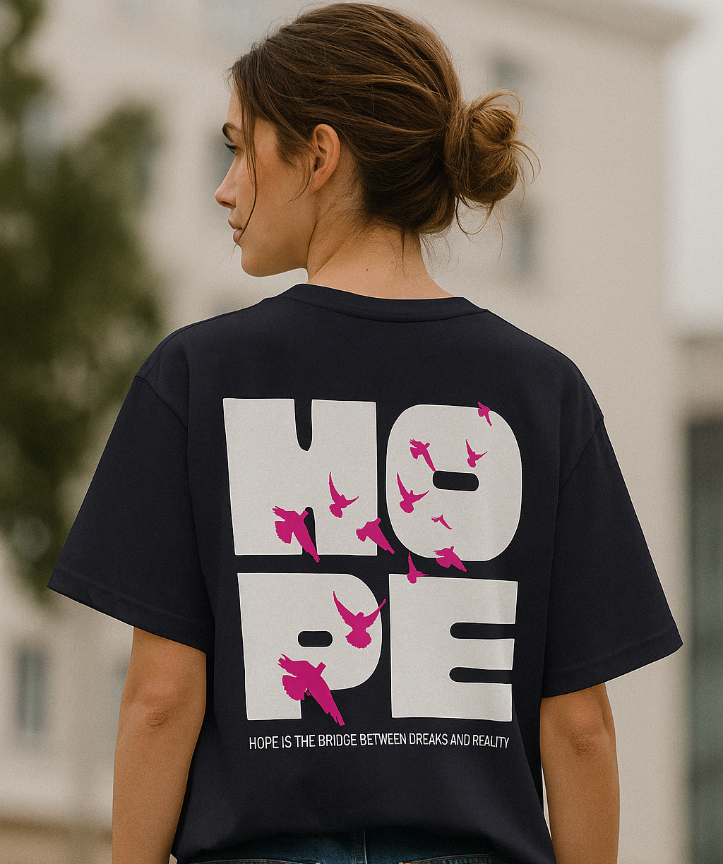 HOPE Unisex Oversized T-Shirt Drop Shoulder