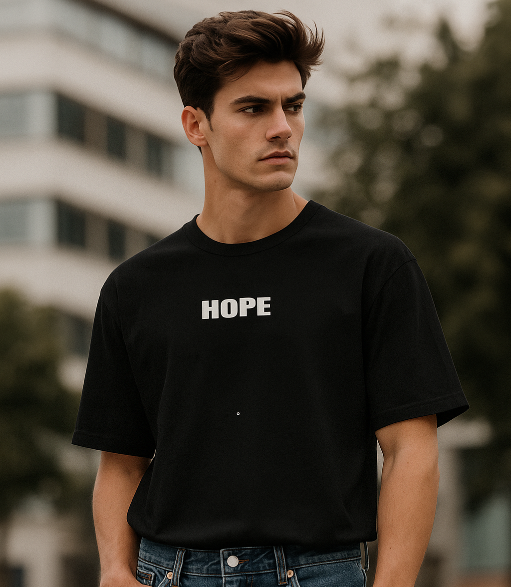 HOPE Unisex Oversized T-Shirt Drop Shoulder