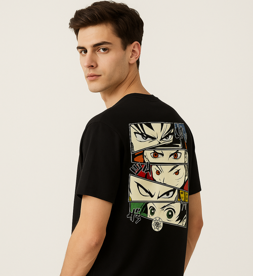 Anime Oversized T-Shirt Drop Shoulder