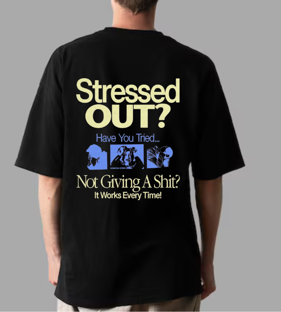 Stressed Out Unisex Oversized T-Shirt Drop Shoulder