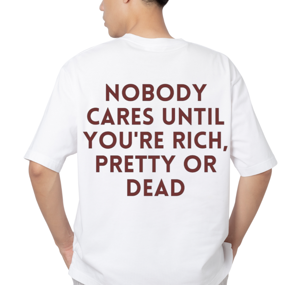 Nobody Cares Unisex Oversized T-Shirt Drop Shoulder