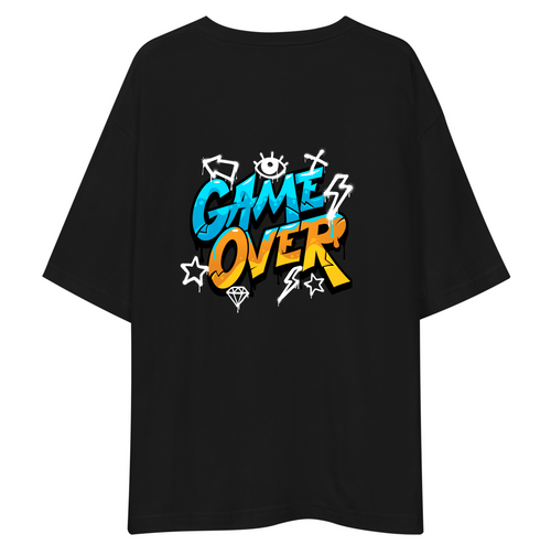 Game Over Oversized T-Shirt Drop Shoulder