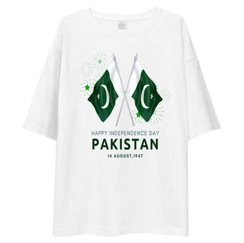 Happy Independence Day Unisex Oversized T-Shirt Drop Shoulder