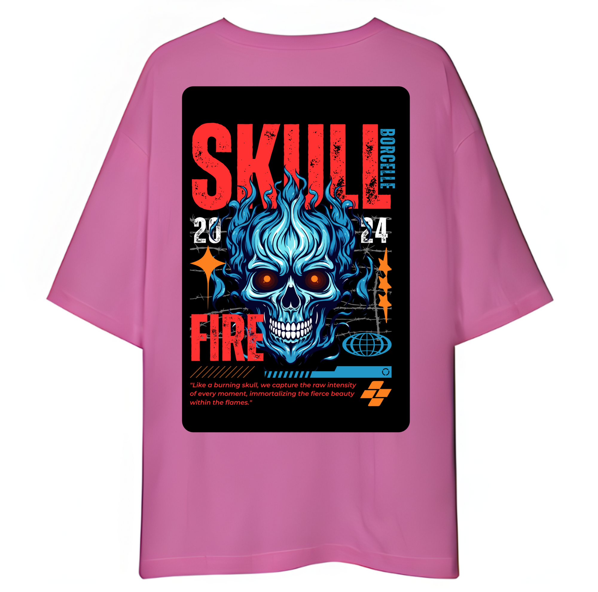 Skull Design Oversized T-Shirt