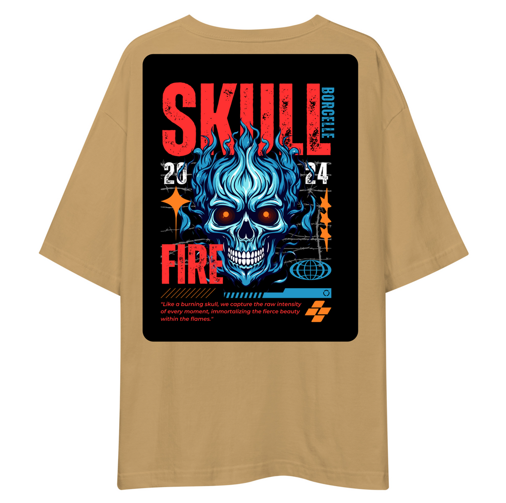 Skull Design Oversized T-Shirt